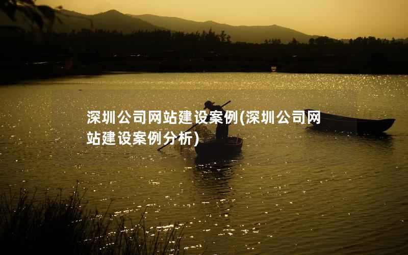 深圳公司网站建设案例，深圳公司网站建设案例分析
