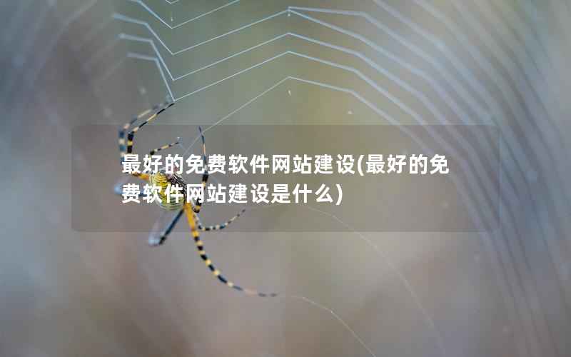 最好的免费软件网站建设，最好的免费软件网站建设是什么