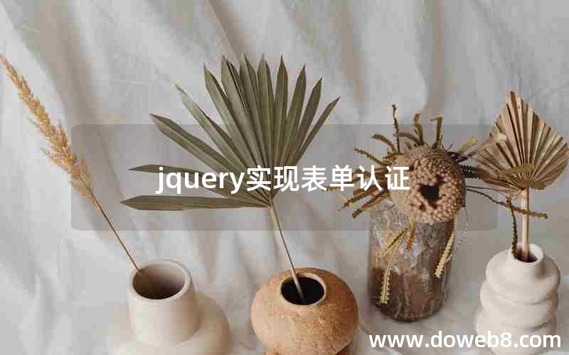 jquery实现表单认证 jquery实现表单认证