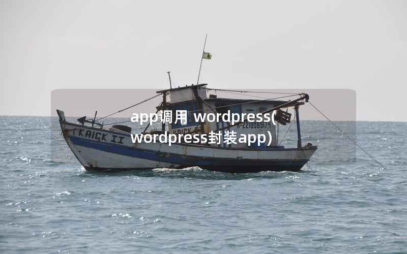 app调用 wordpress，wordpress封装app