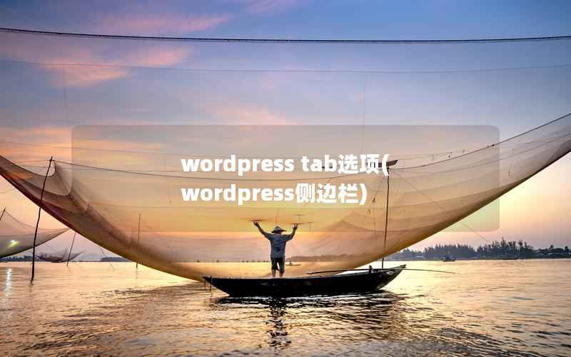 wordpress tab选项，wordpress侧边栏