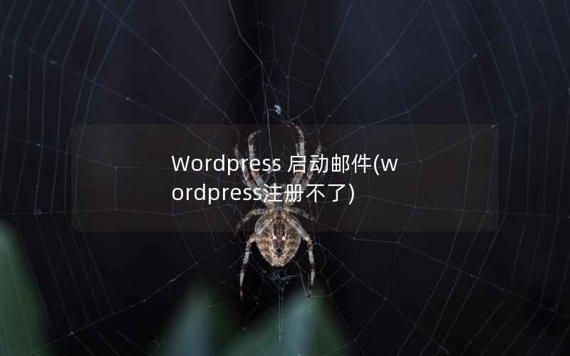 Wordpress 启动邮件，WordPress注册不了