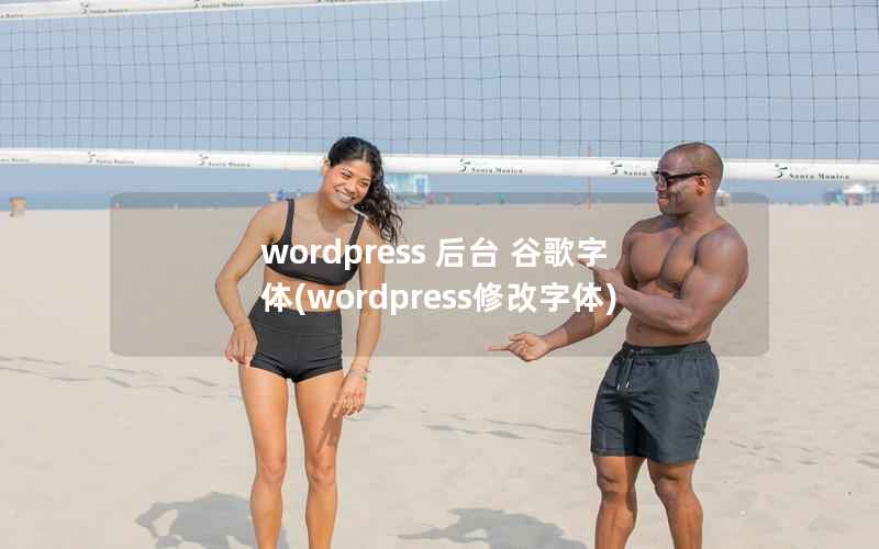 WordPress 后台 谷歌字体，WordPress修改字体