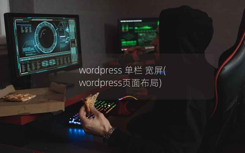 wordpress 单栏 宽屏，wordpress页面布局
