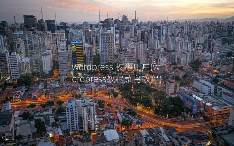 WordPress 枚举用户，WordPress教程菜鸟教程