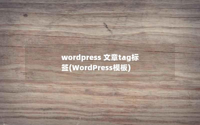 wordpress 文章tag标签，WordPress模板
