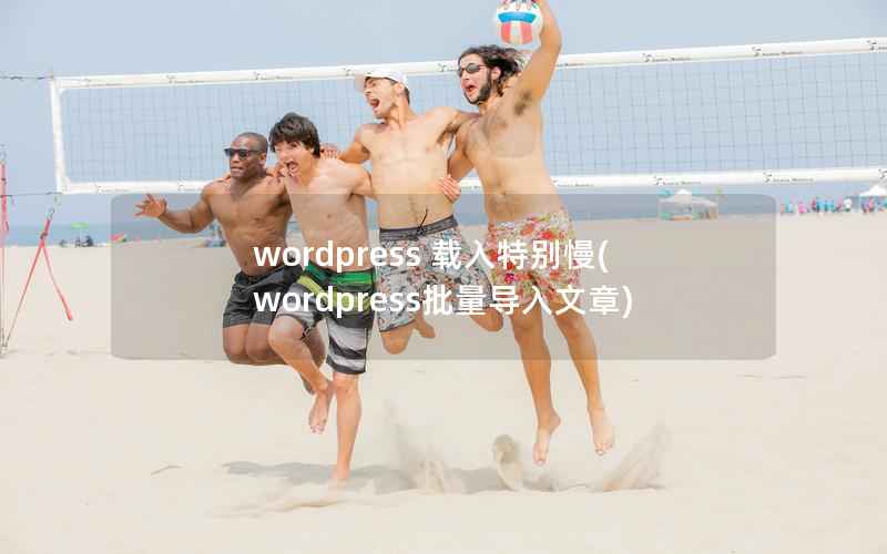 wordpress 载入特别慢，wordpress批量导入文章
