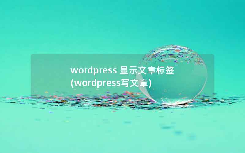 wordpress 显示文章标签，wordpress写文章