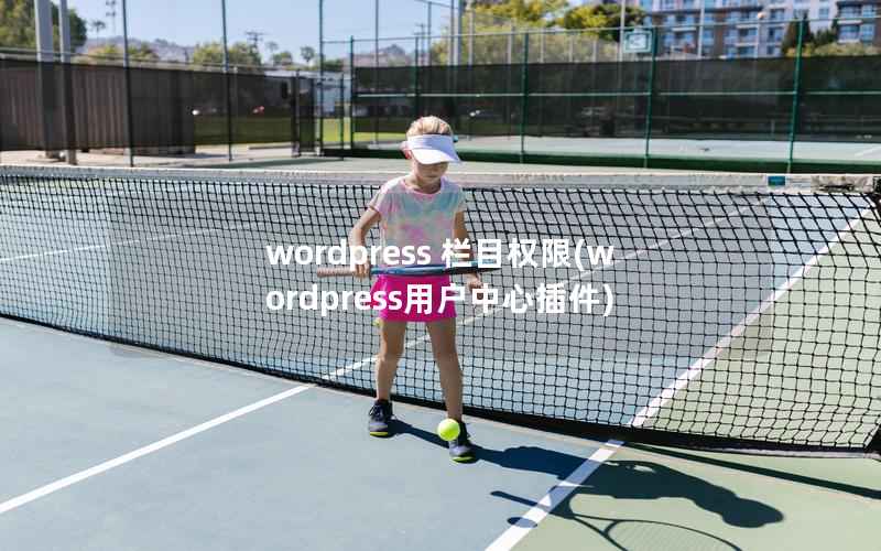 WordPress 栏目权限，WordPress用户中心插件