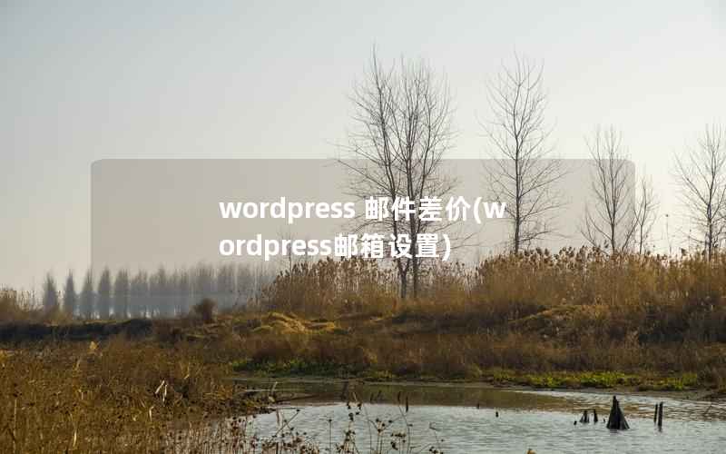 wordpress 邮件差价，wordpress邮箱设置