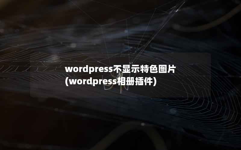 wordpress不显示特色图片，wordpress相册插件