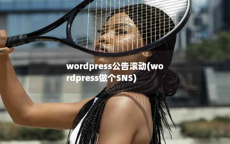 wordpress公告滚动，wordpress做个SNS
