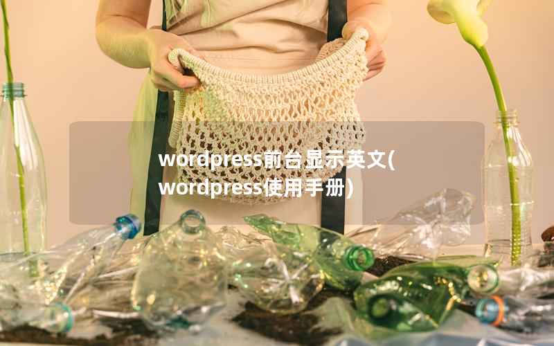 wordpress前台显示英文，wordpress使用手册