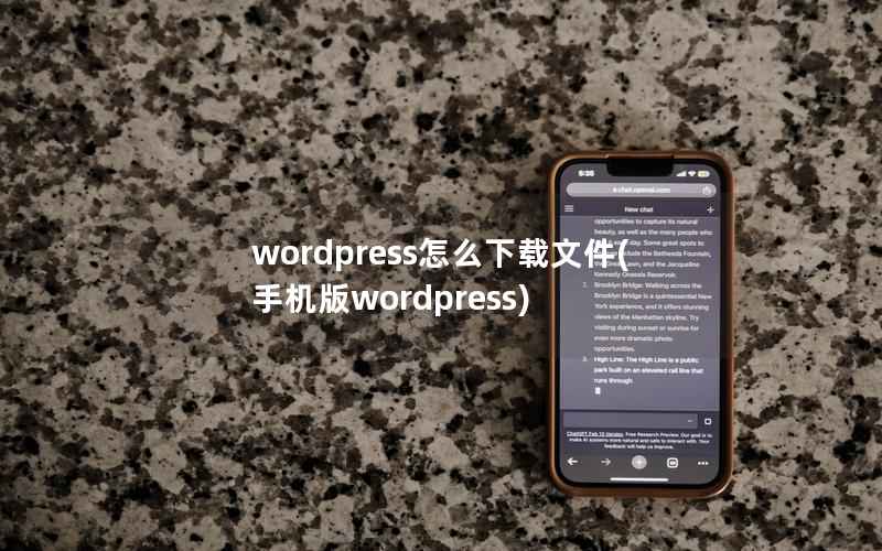 WordPress怎么下载文件，手机版WordPress