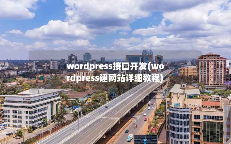 WordPress接口开发，WordPress建网站详细教程