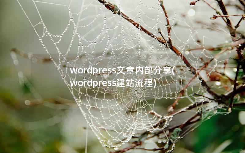 wordpress文章内部分享，wordpress建站流程