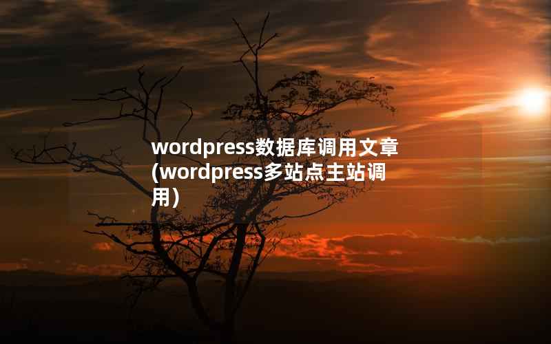 wordpress数据库调用文章，wordpress多站点主站调用