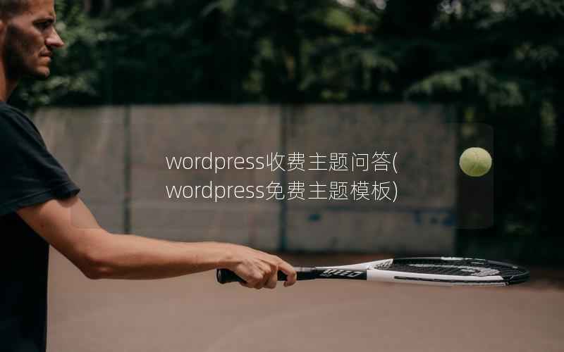 WordPress收费主题问答，WordPress免费主题模板