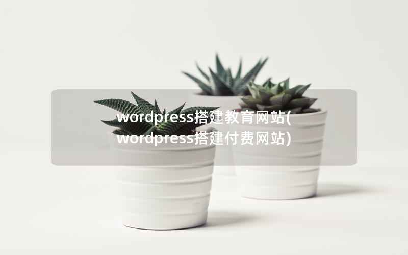 wordpress搭建教育网站，wordpress搭建付费网站