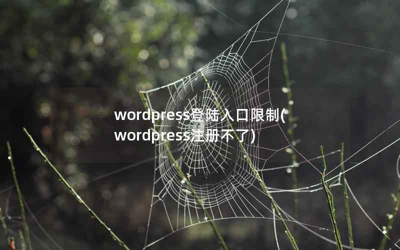 WordPress登陆入口限制，WordPress注册不了
