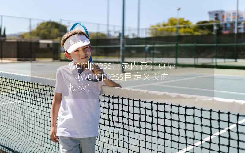 WordPress目录内容分页显示，WordPress自定义页面模板