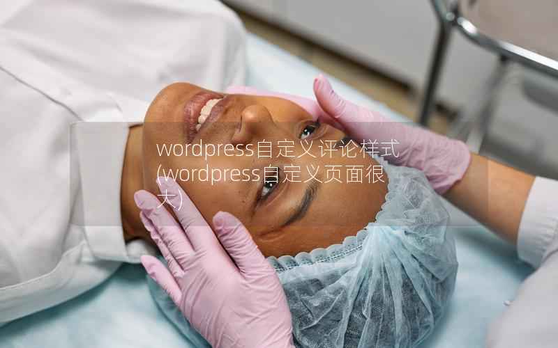 WordPress自定义评论样式，WordPress自定义页面很大