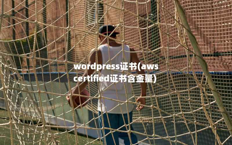 wordpress证书，aws certified证书含金量