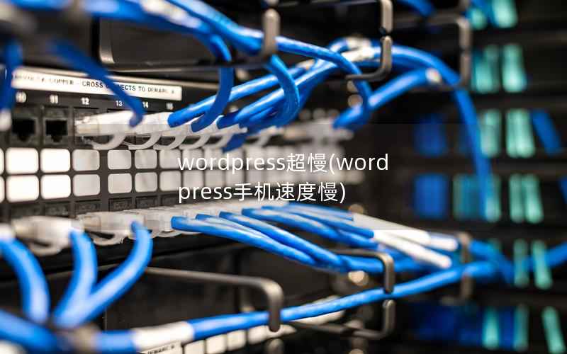 wordpress超慢，wordpress手机速度慢