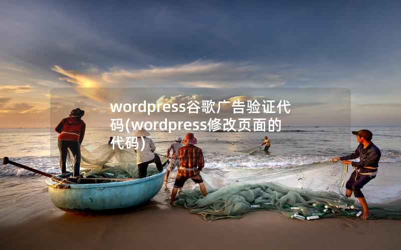 WordPress谷歌广告验证代码，WordPress修改页面的代码