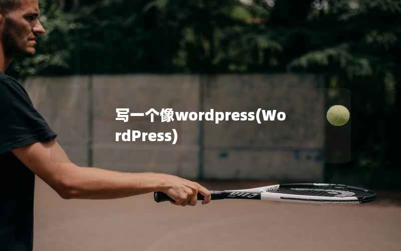 写一个像WordPress，WordPress