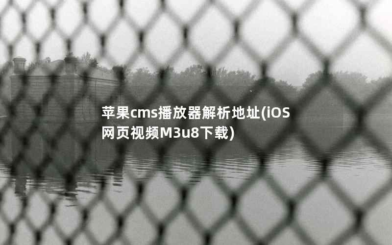 苹果CMS播放器解析地址，iOS网页视频M3u8下载