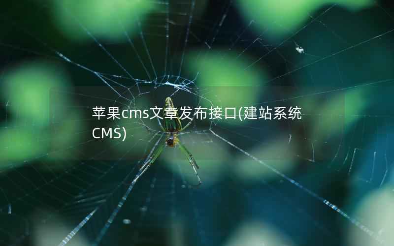 苹果cms文章发布接口，建站系统CMS