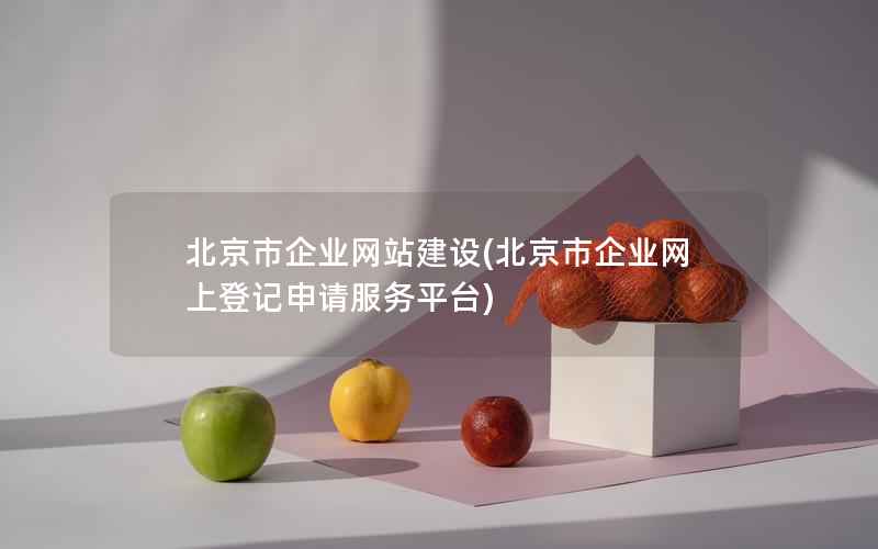 北京市企业网站建设，北京市企业网上登记申请服务平台