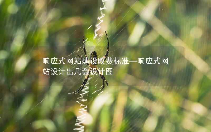 响应式网站建设收费标准—响应式网站设计出几套设计图