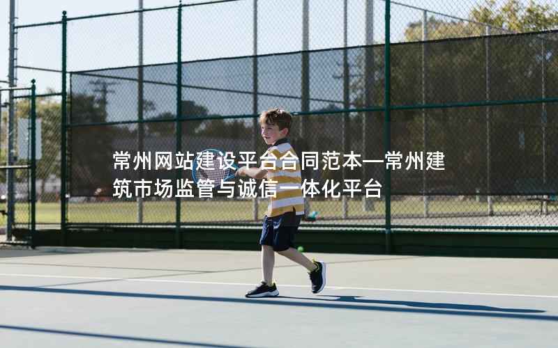 常州网站建设平台合同范本—常州建筑市场监管与诚信一体化平台