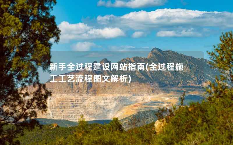 新手全过程建设网站指南，全过程施工工艺流程图文解析