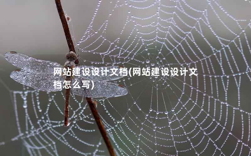 网站建设设计文档，网站建设设计文档怎么写