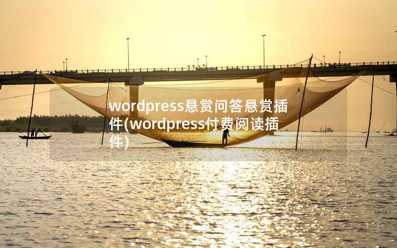 WordPress悬赏问答悬赏插件，WordPress付费阅读插件