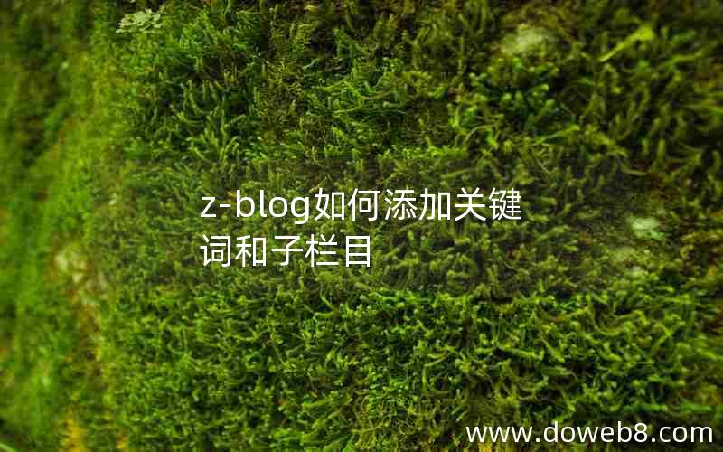 Z-Blog如何添加关键词和子栏目