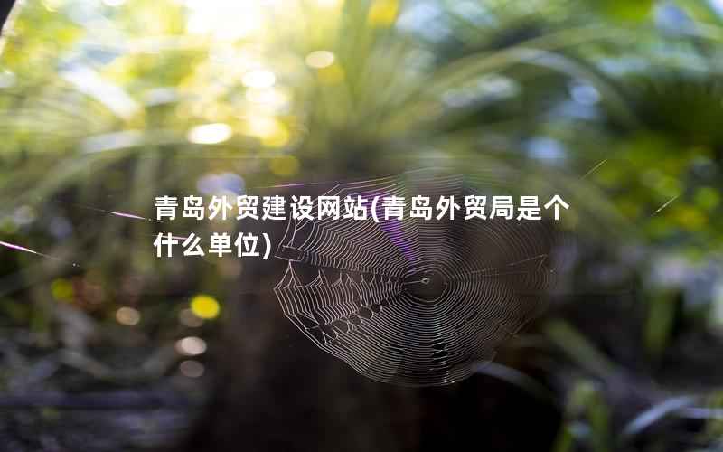 青岛外贸建设网站，青岛外贸局是个什么单位
