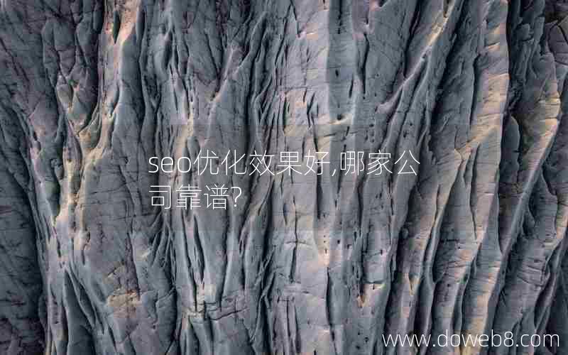 seo优化效果好,哪家公司靠谱?