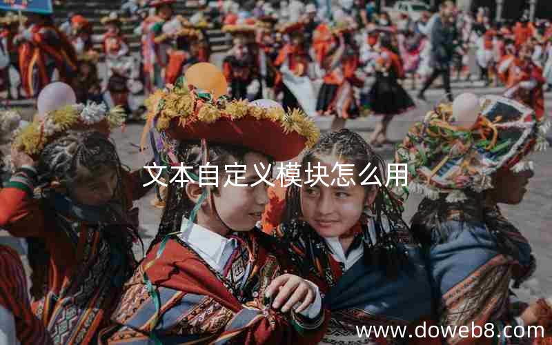 文本自定义模块怎么用