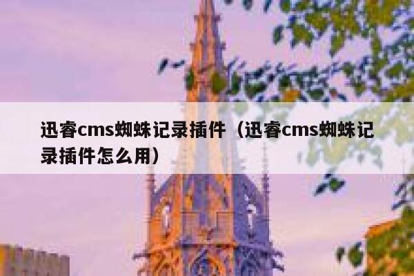 xunruicms蜘蛛记录插件，xunruicms蜘蛛记录插件怎么用