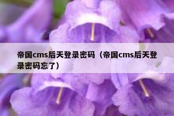 帝国CMS后天登录密码，帝国CMS后天登录密码忘了