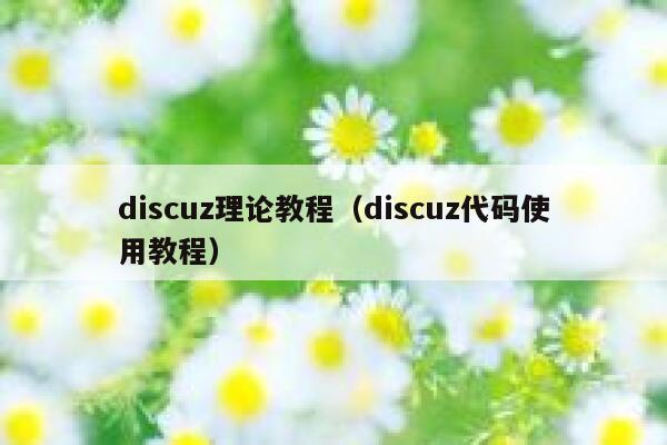 discuz理论教程，discuz代码使用教程