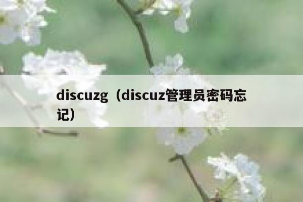 Discuzg，Discuz管理员密码忘记