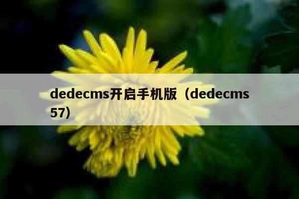 织梦dedecms开启手机版，织梦dedecms57