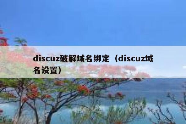 discuz破解域名绑定，discuz域名设置