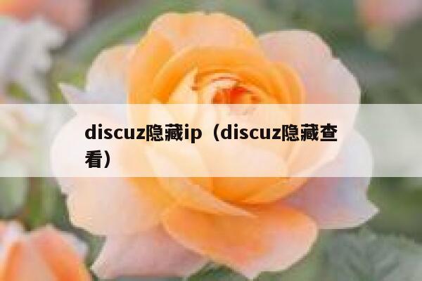 Discuz隐藏ip，Discuz隐藏查看