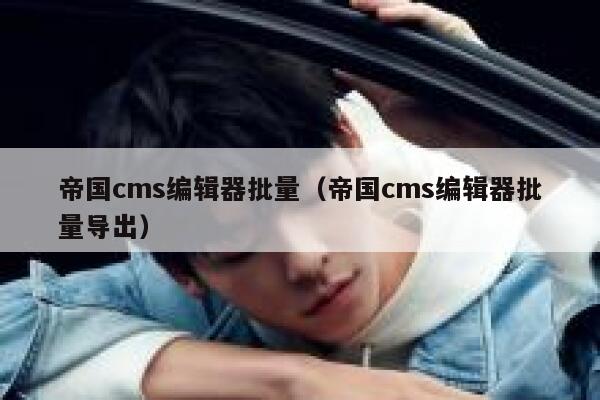 帝国CMS编辑器批量，帝国CMS编辑器批量导出